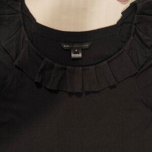 Marc by Marc Jacobs Black Ruffle Short Sleeve Top (Size M)